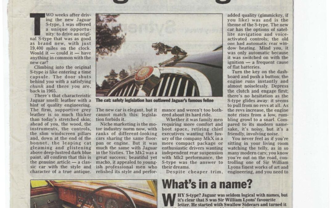 The Telegraph March 1999 – Jaguar S-Type supplied