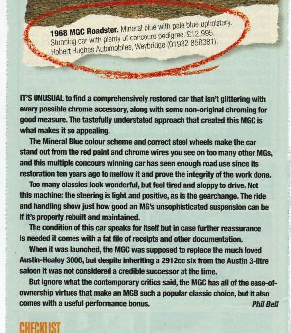 Classic Cars March 2000 – MGC Roadster