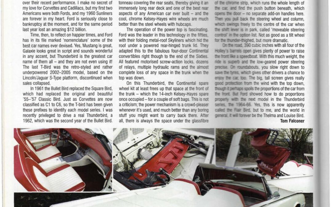American Car World July 2007 – Ford Thunderbird supplied