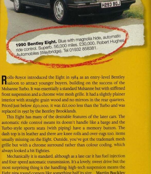 Classic Cars – Bentley Eight supplied