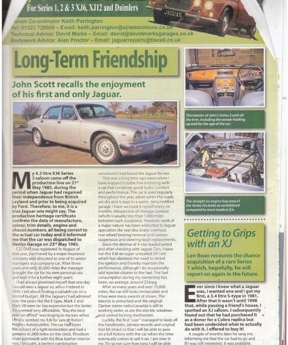Jaguar Enthusiast May 2010 – Jaguar XJ6 supplied