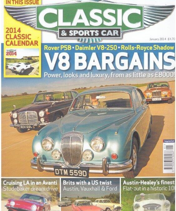 Classic & Sports Car January 2014 – Daimler and Rolls Royce prepared and supplied. Rover repainted by us for a client
