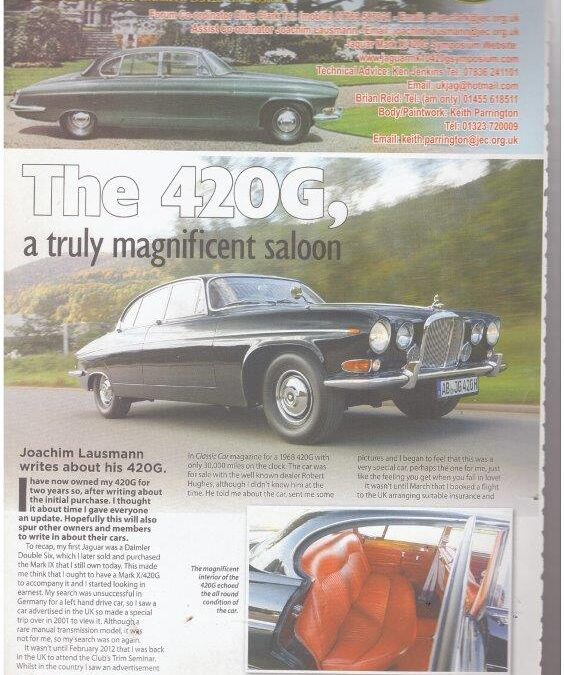 Jaguar Enthusiast November 2014 – Jaguar 420G prepared and supplied