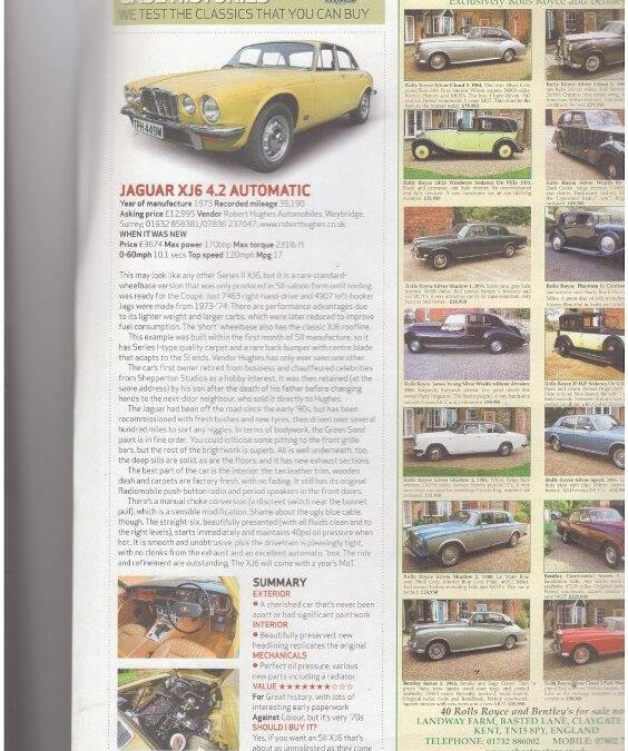 Classic & Sports Car July 2013 – Jaguar XJ6 4.2 Automatic supplied