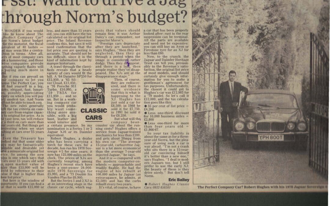 The Telegraph 1993 – Psst? Want to drive a Jag through Norm’s budget?