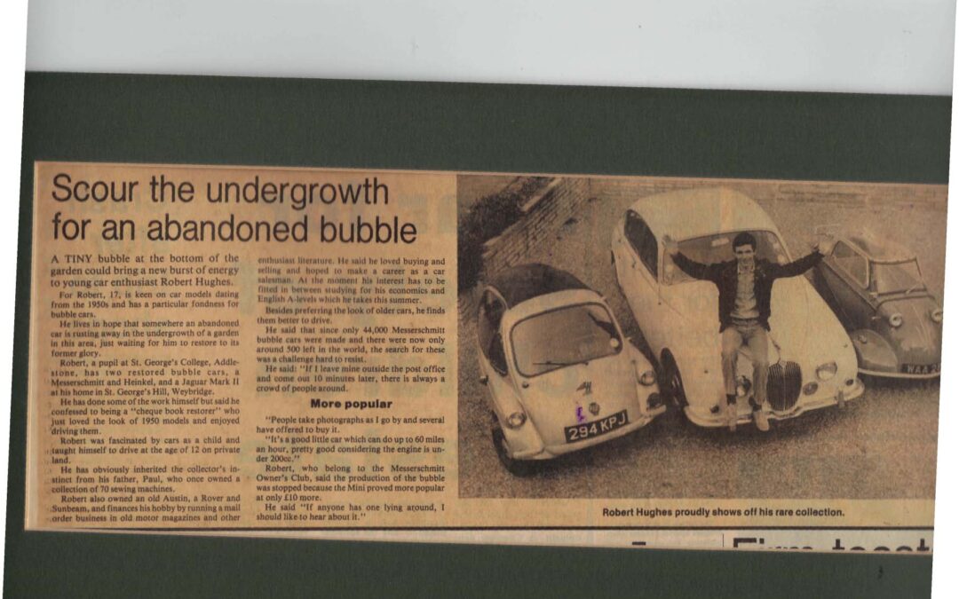 Surrey Herald 1983 – Scour the undergrowth for an abandoned bubble