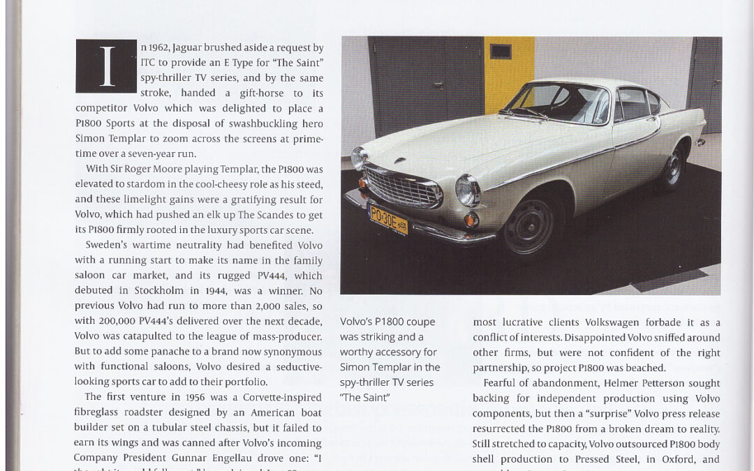 Article written by Robert Hughes – Volvo P1800
