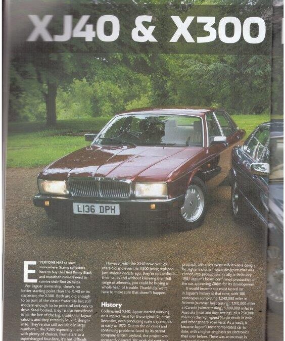 Jaguar World August 2012 – Jaguar XJ40 supplied